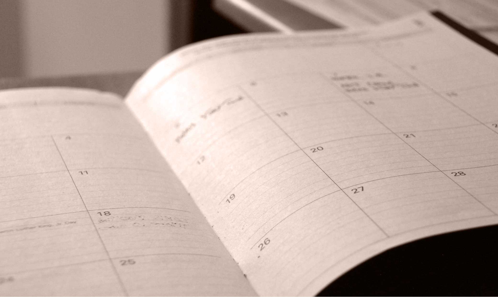 A personal calendar